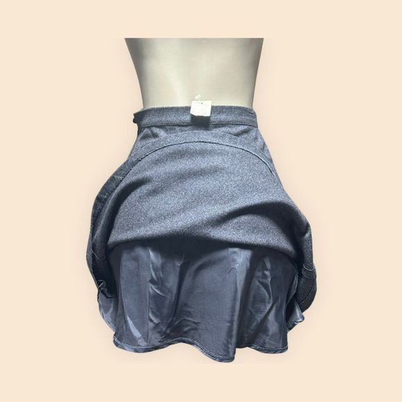 Express Wool Mix Charcoal Gray Skirt Made in Italy Size 3-4 # 1122 - Picture 10 of 11